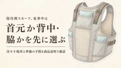 【人気ランキング】保冷剤ポケット付きスカーフと冷却ベスト レディースをレビュー数順に比較｜家事中の選び方