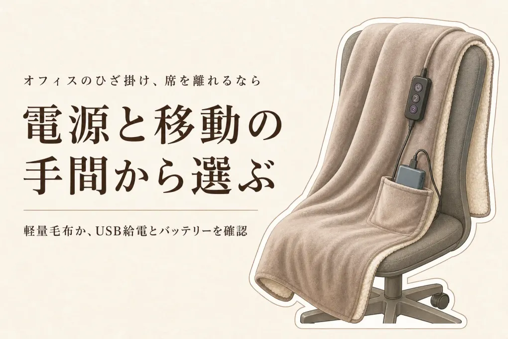 【人気ランキング】オフィス用ひざ掛け・USBヒーターをレビュー数順に比較｜席を離れるときの選び方